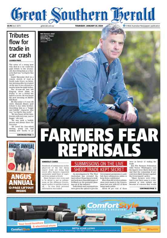 Great Southern Herald - Thursday, 25 January 2024 edition