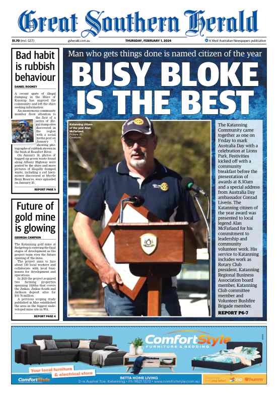 Great Southern Herald - Thursday, 01 February 2024 edition