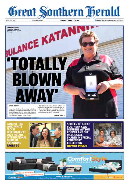Great Southern Herald - Thursday, 25 April 2024 edition